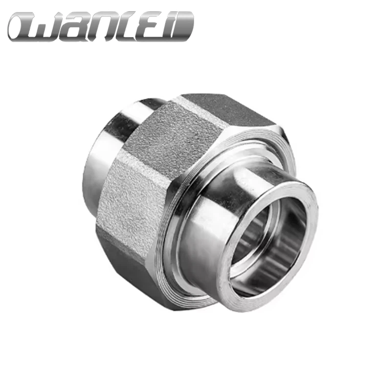 High Pressure Stainless Steel Pipe Union Threaded Socket Weld Fittings Galvanized Marine Grade Polished Industrial Connector